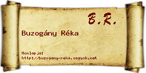 Buzogány Réka névjegykártya