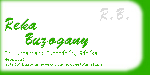 reka buzogany business card